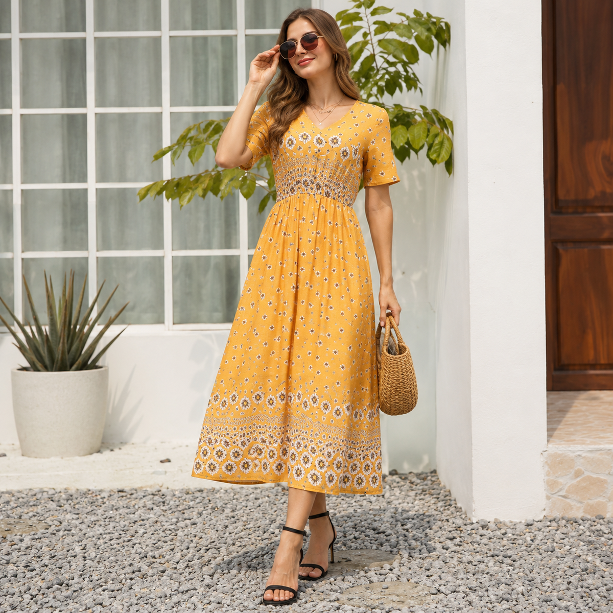 Ava Maxi Dress - Yellow