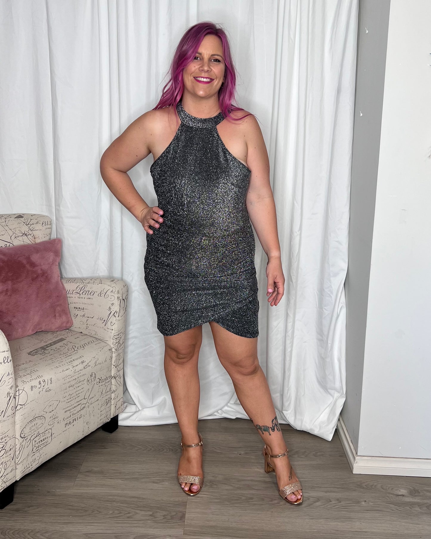 Lexi Dress - Silver Sparkles