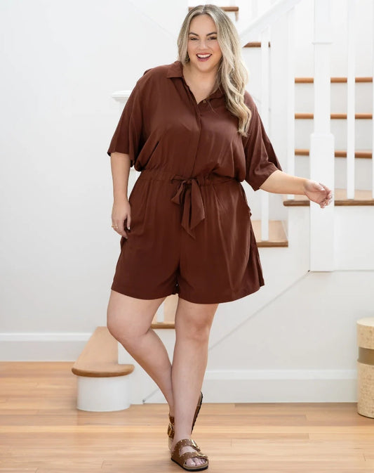 Leah Playsuit - Mocha