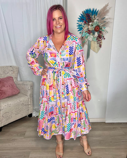 ***NEW*** Kholo Button Down Dress: This best selling shape is designed to skim over your curves and feel tapered but with enough #pastaspace. The Kholo favourite Button Down Dress is here in two sweet - Ciao Bella Dresses - Kholo