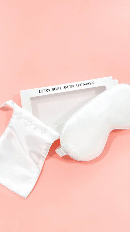 Satin Eye Mask: Slip into tranquility in our vegan silk eye mask, an elevated sleeping essential. Our eye mask comfortably blocks light and other distractions as you drift off to sl - Ciao Bella Dresses - Angels Whisper