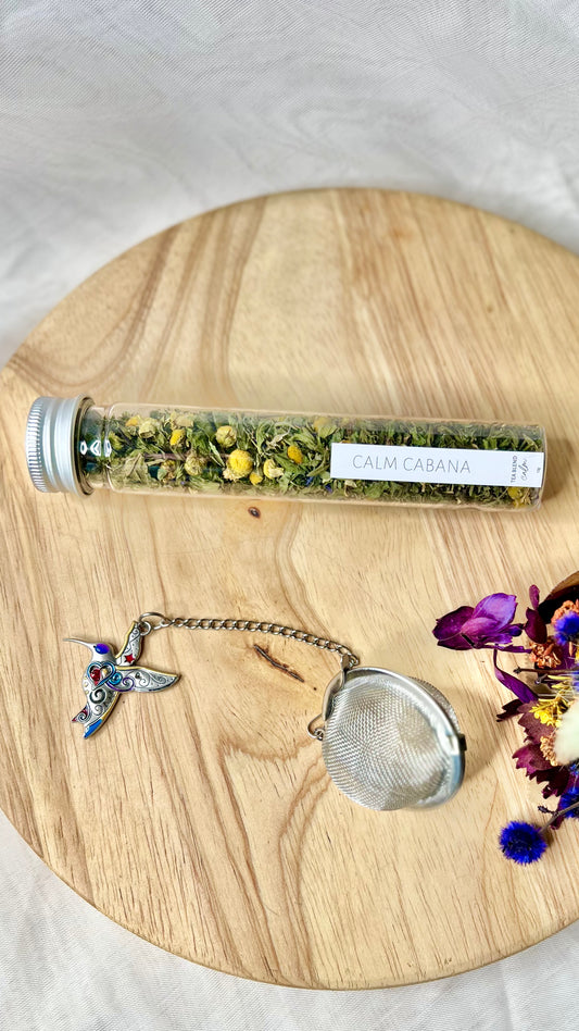Calming Herbal Tea Blend: 
Support yourself to wind down, relax and nourish your body with our 'Calm' Loose Leaf Tea Blend.
A relaxing blend of herbal tea ingredients to support you to take a - Ciao Bella Dresses - Calm Cabana