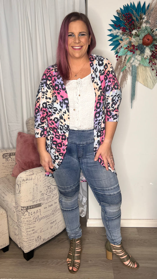 Animal Print Festival Shrug: The perfect layering piece for all seasons! A great way to add colour and warmth to jeans and a tank for the weekend. This shrug also looks fab over a fitted dress 
 - Ciao Bella Dresses - Freez