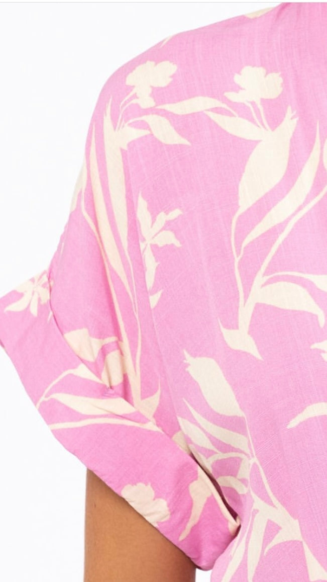 Olivia Mini Wrap Dress - Pink Floral - Ciao Bella Dresses