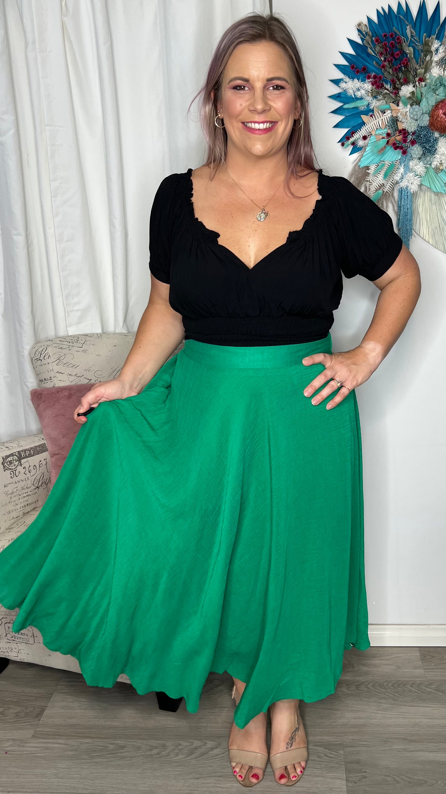 Ava Crop Top - Black - Ciao Bella Dresses