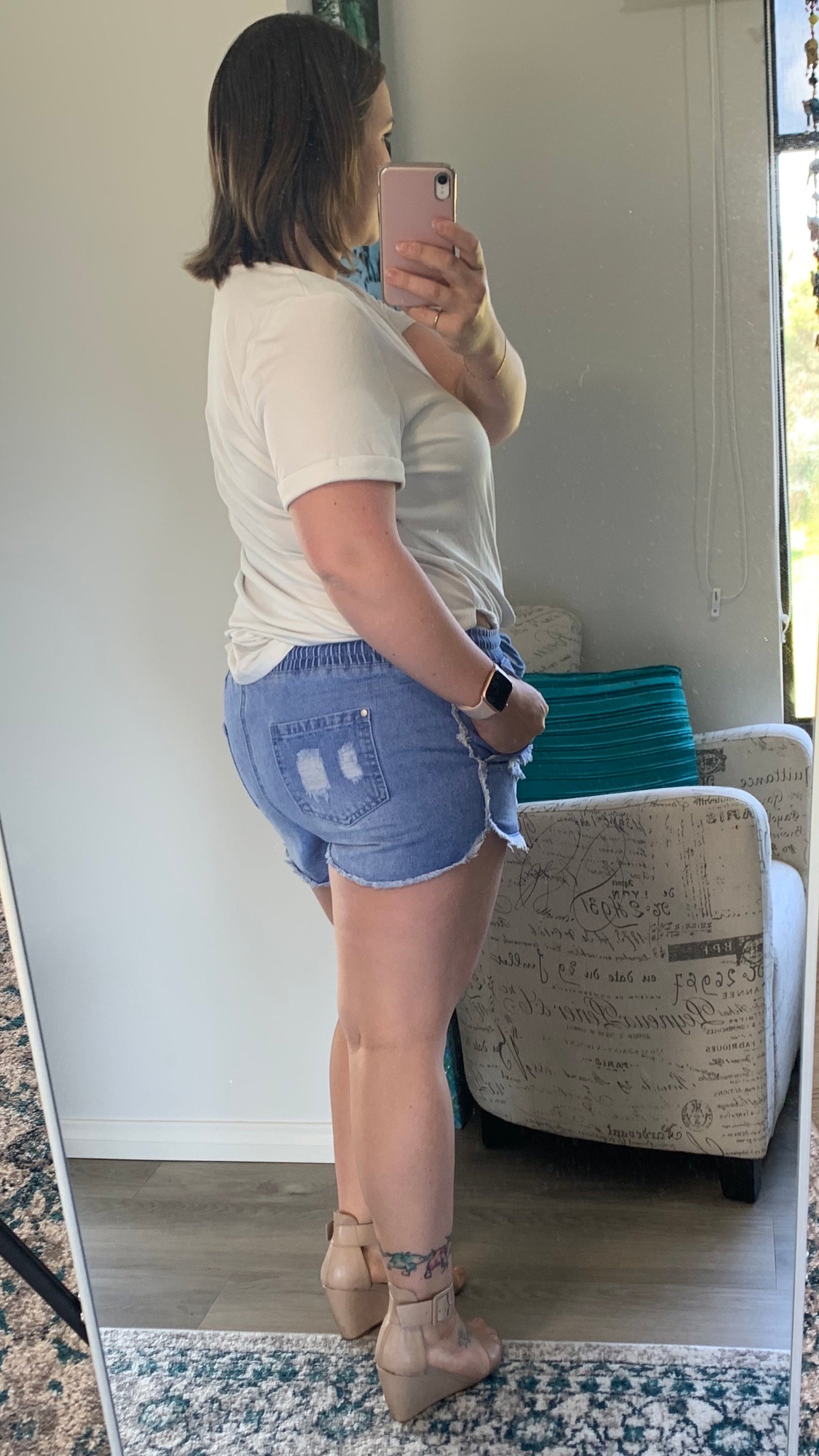 Denim Jogger Shorts - Ciao Bella Dresses