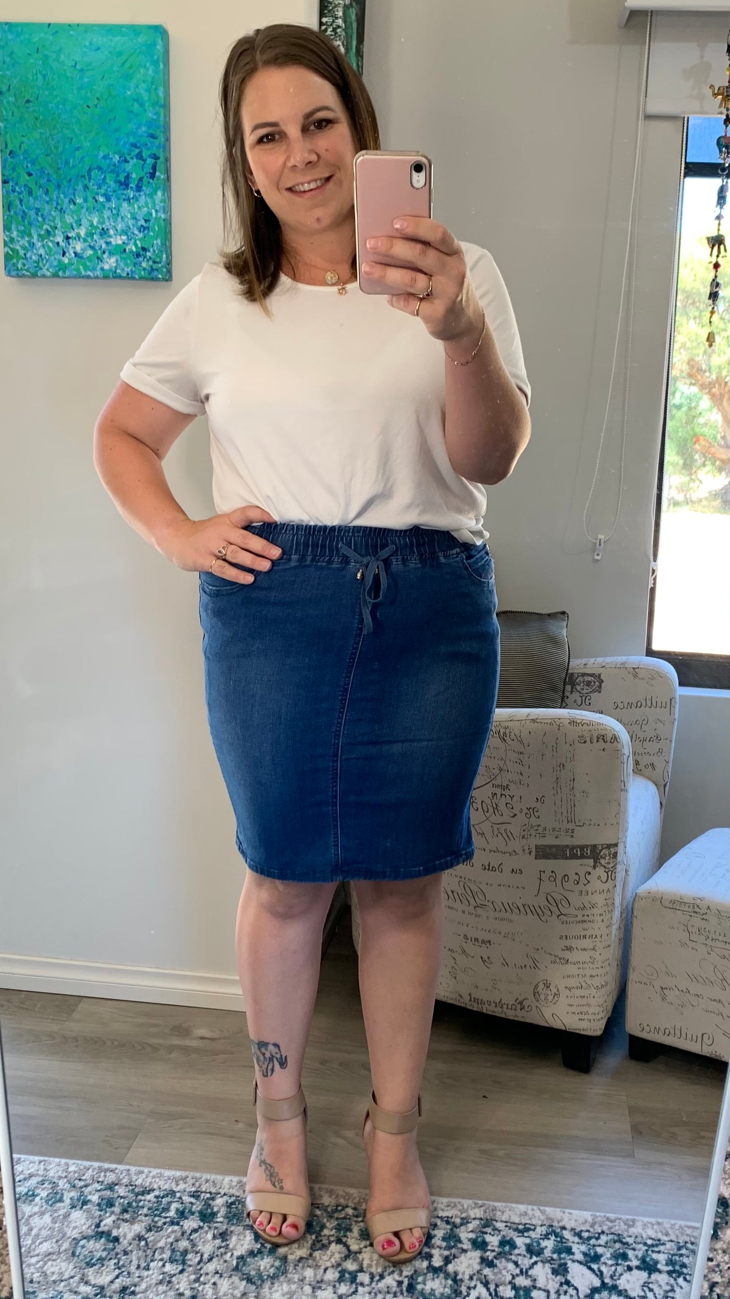 Jogger Skirt - Dark Denim - Ciao Bella Dresses