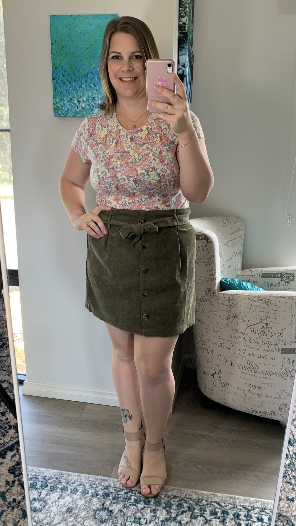 Ava Corduroy Skirt - Ciao Bella Dresses