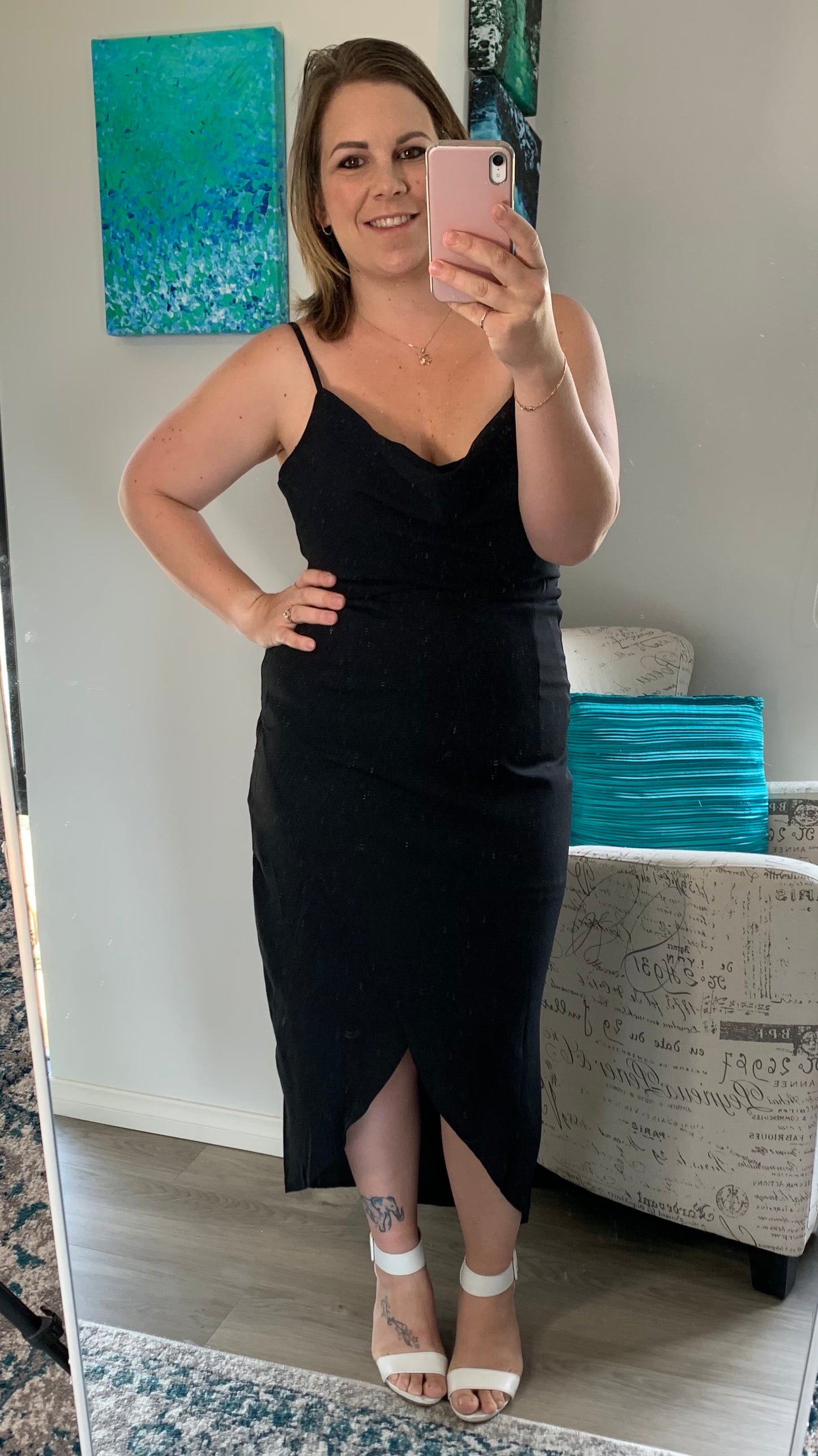 Lola Cowl Neck Dress - Black - Ciao Bella Dresses