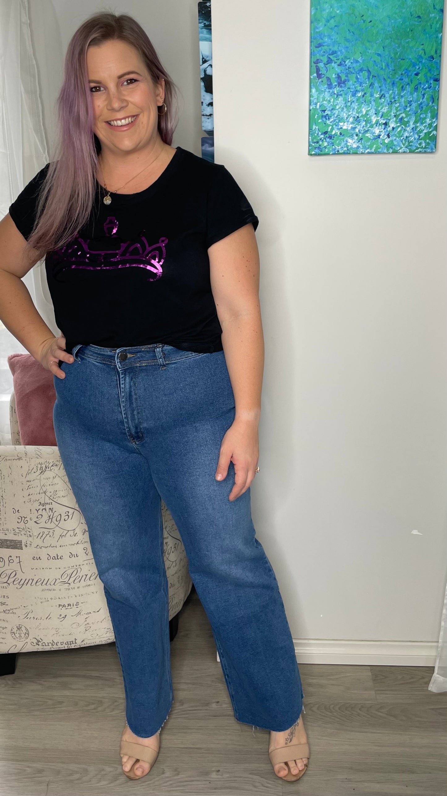 Rider Raw Edged Flair Jeans - Ciao Bella Dresses