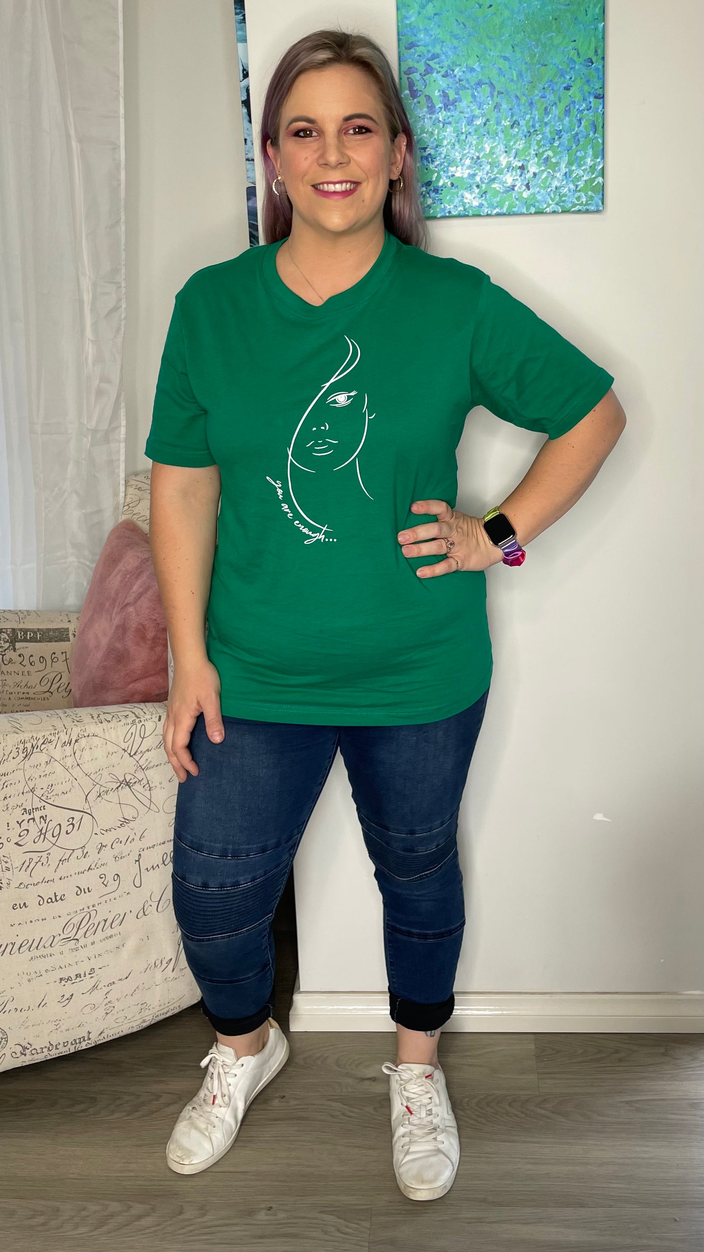 Ciao Bella Tee - You Are Enough - Green - Ciao Bella Dresses