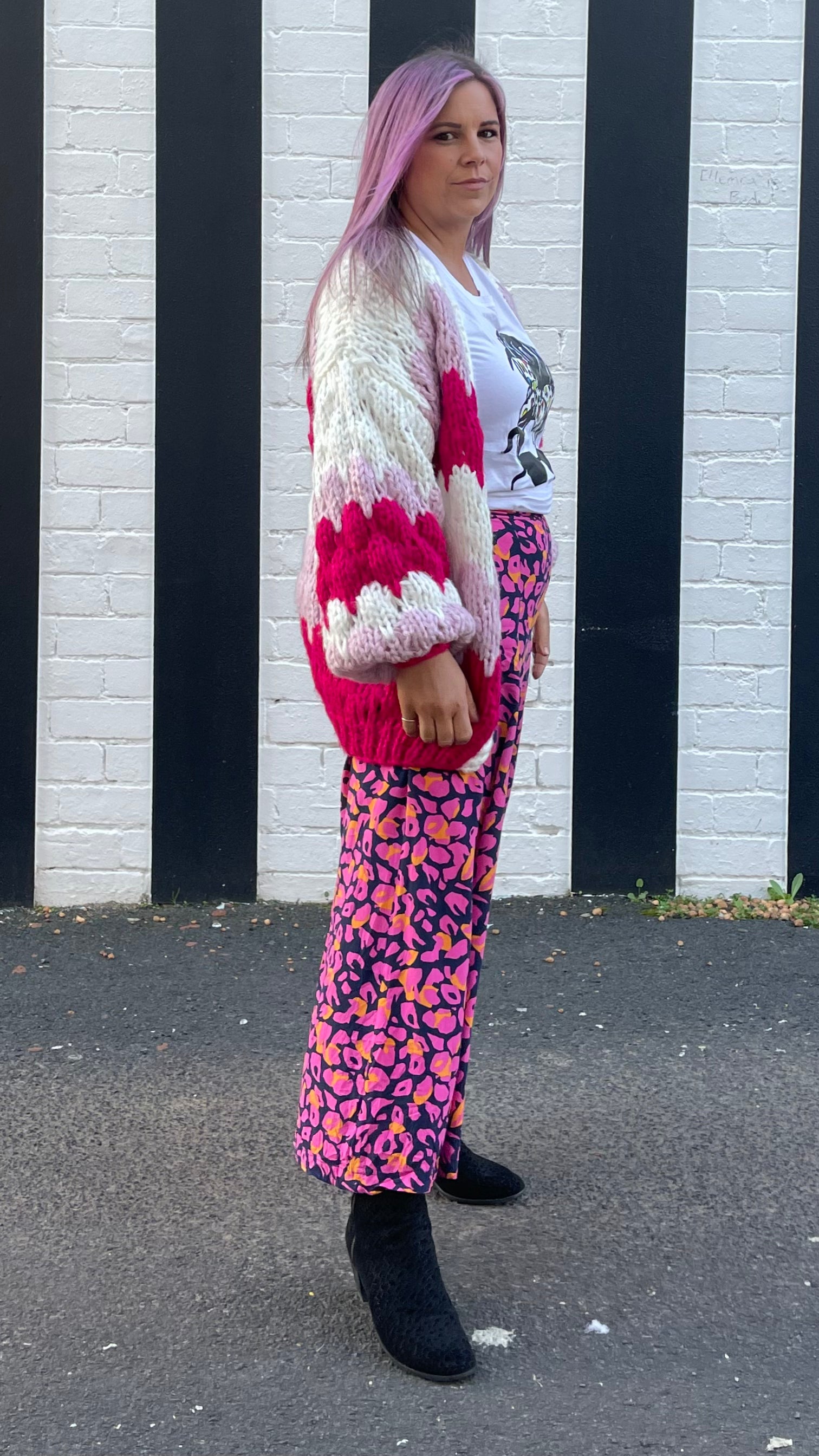 Paper clearance heart cardigan