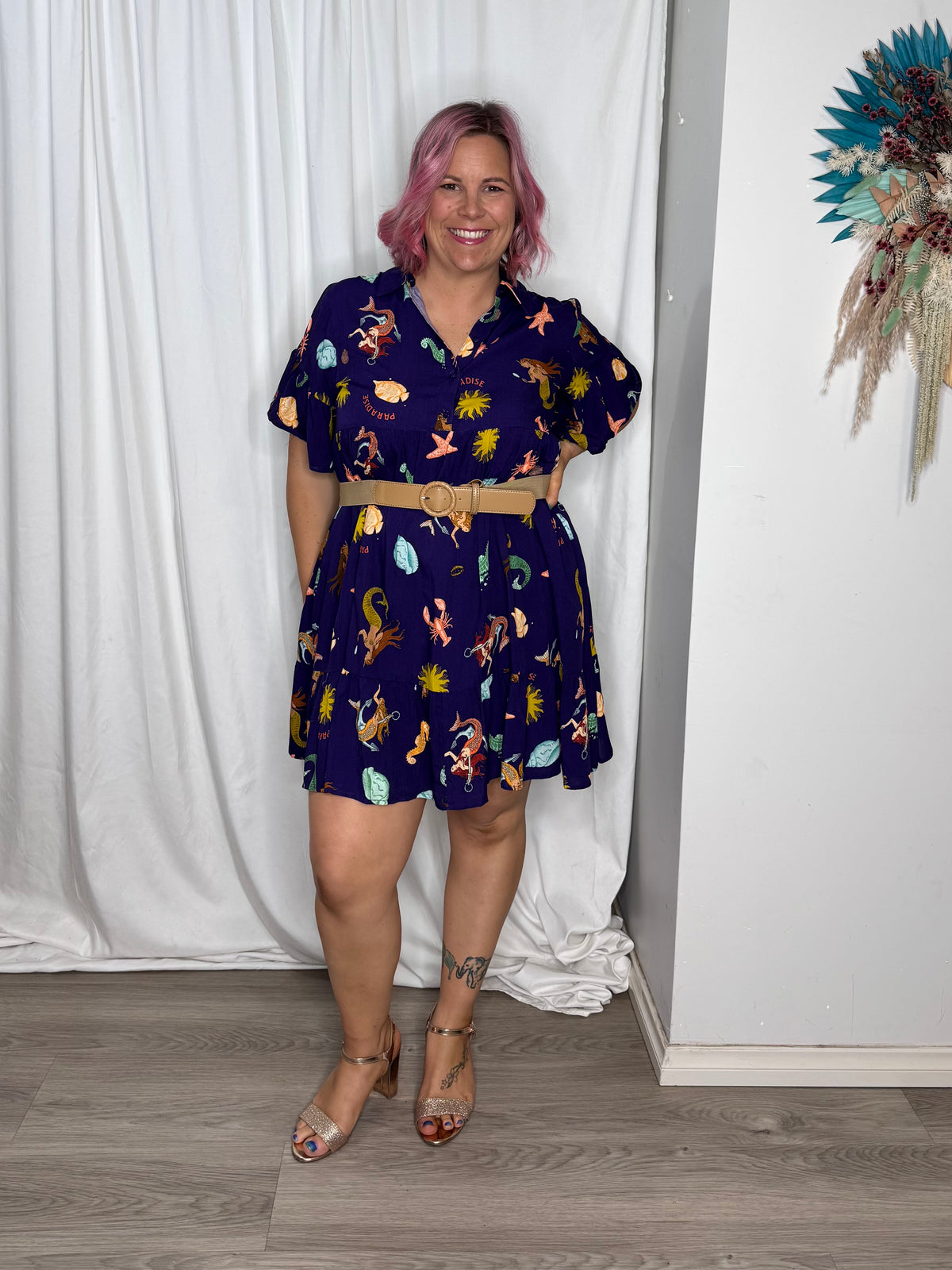 Amelia Dress - Tropical Ocean
