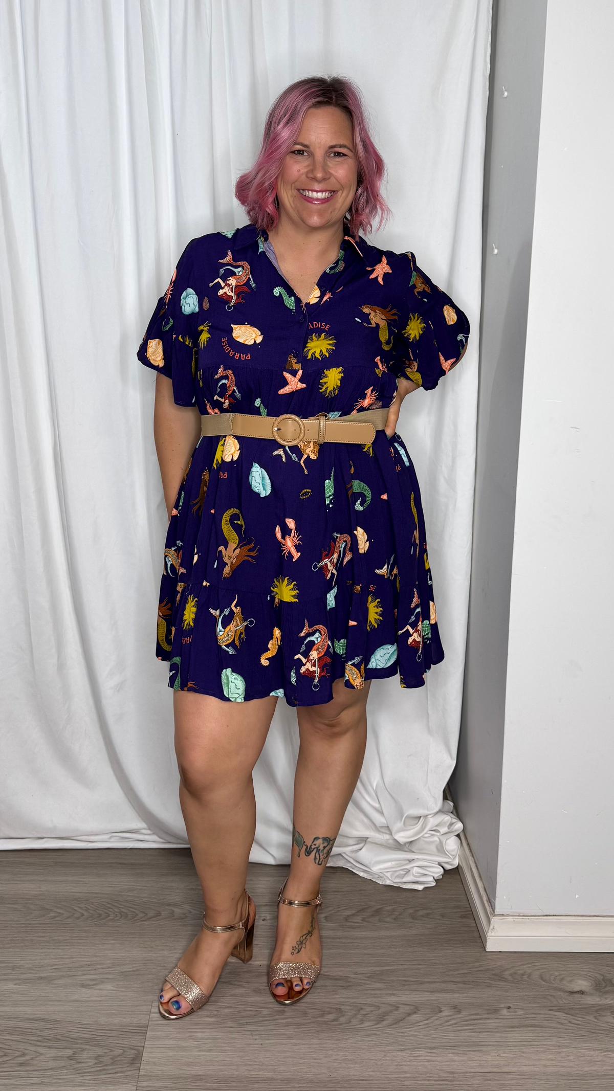 Amelia Dress - Tropical Ocean