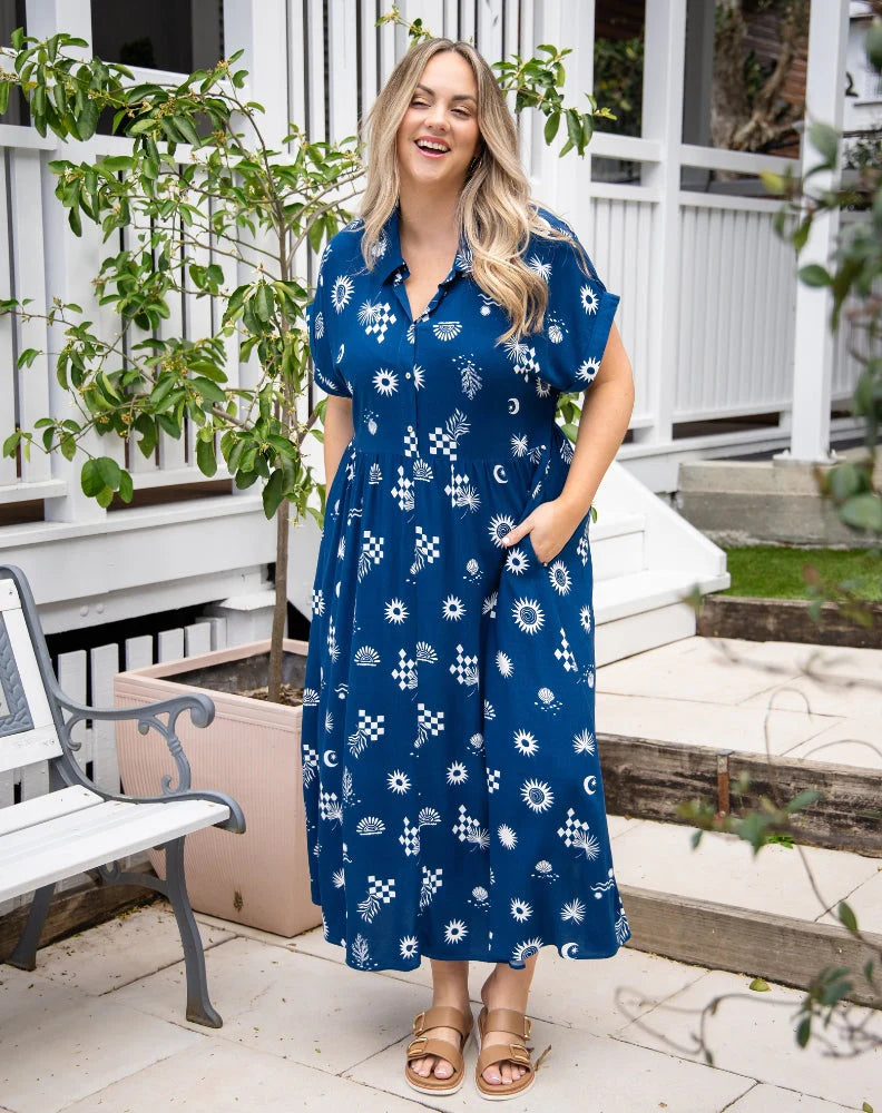 Elsie Dress - Blue Paradise