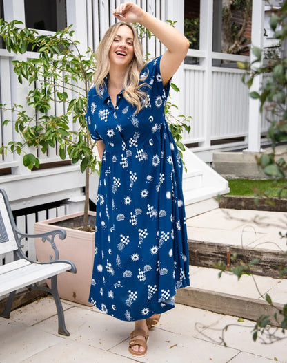 Elsie Dress - Blue Paradise