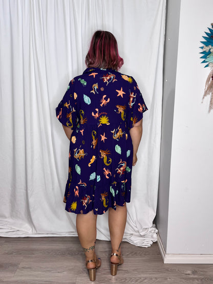 Amelia Dress - Tropical Ocean