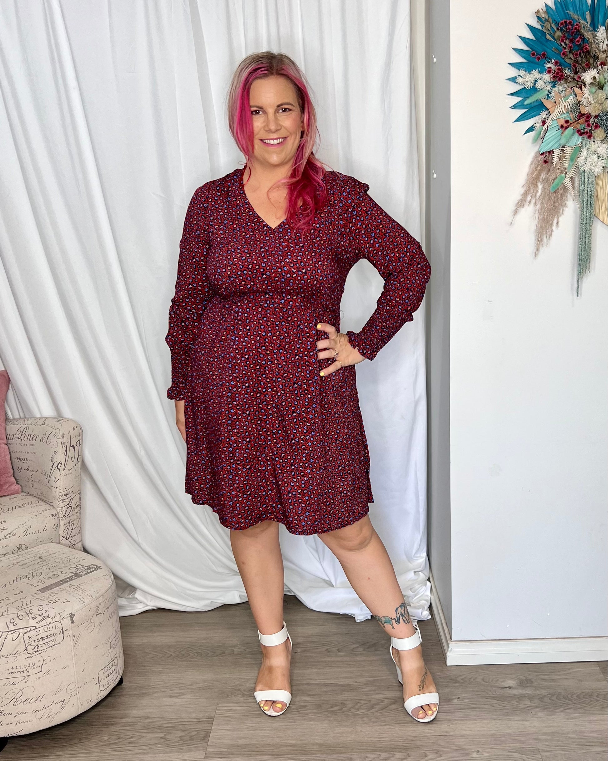 **NEW** Candice Mini Dress: Dress to impress with the Candice V-Neck Mini Dress! Embrace chic simplicity with this stylish piece that features a flattering V-neck design. Whether it's a day out - Ciao Bella Dresses - Sass Clothing