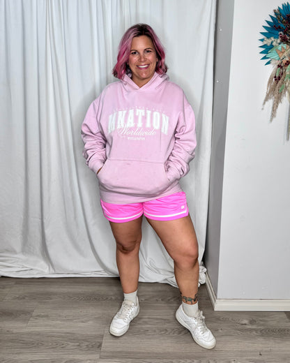 Muscle Nation 3” Basketball Shorts - Hollywood Pink