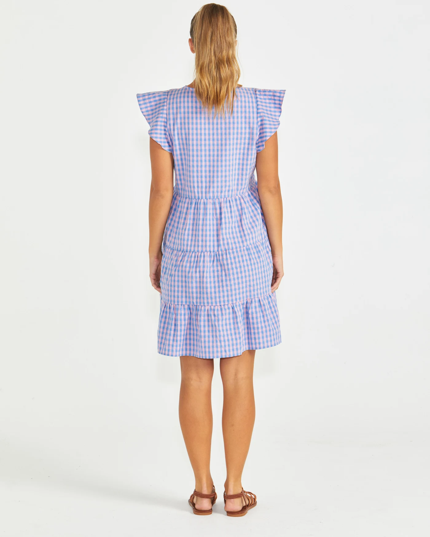 Phillipa Dress - Blue and Pink Gingham