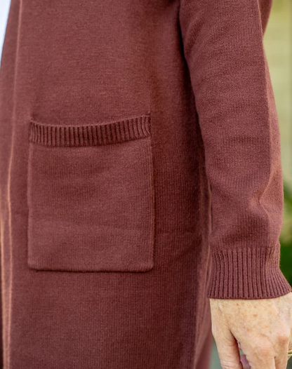 ***NEW*** Calie Knit Cardigan - Raisin - Preorder | Bee Maddison |  Due end of June
Saturday morning sport or the early morning coffee run never looked so stylish &amp; warm with our Calie Knit. Make a statement &amp; rug-up in this