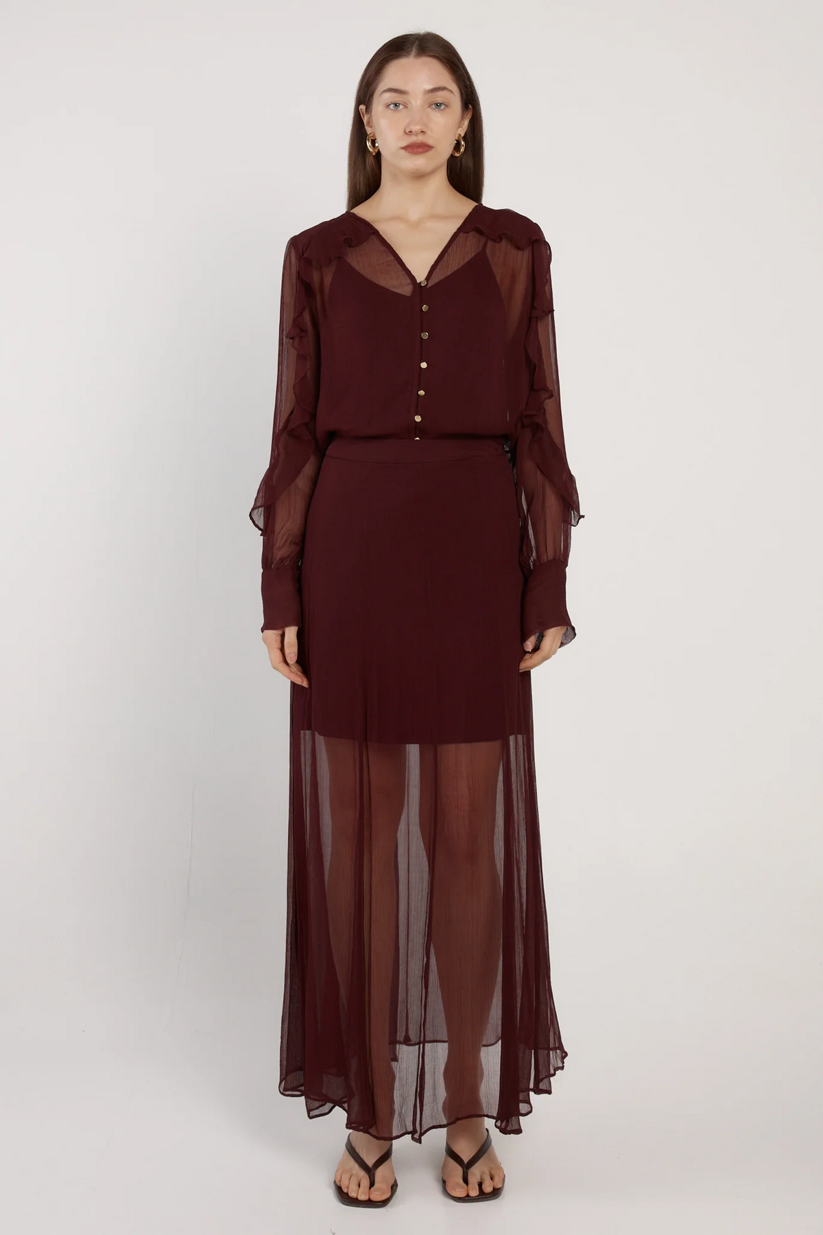Emryn Maxi Skirt - Plum