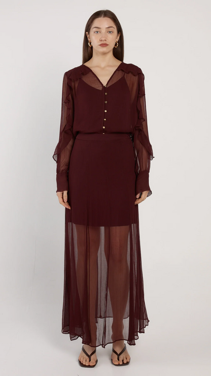 Emryn Maxi Skirt - Plum