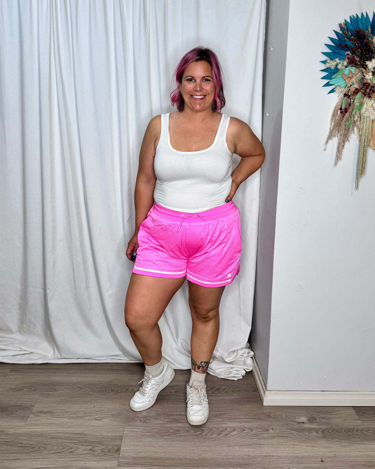 Muscle Nation 3” Basketball Shorts - Hollywood Pink