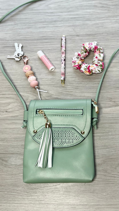 Crossbody Bag - Zip Tassel~