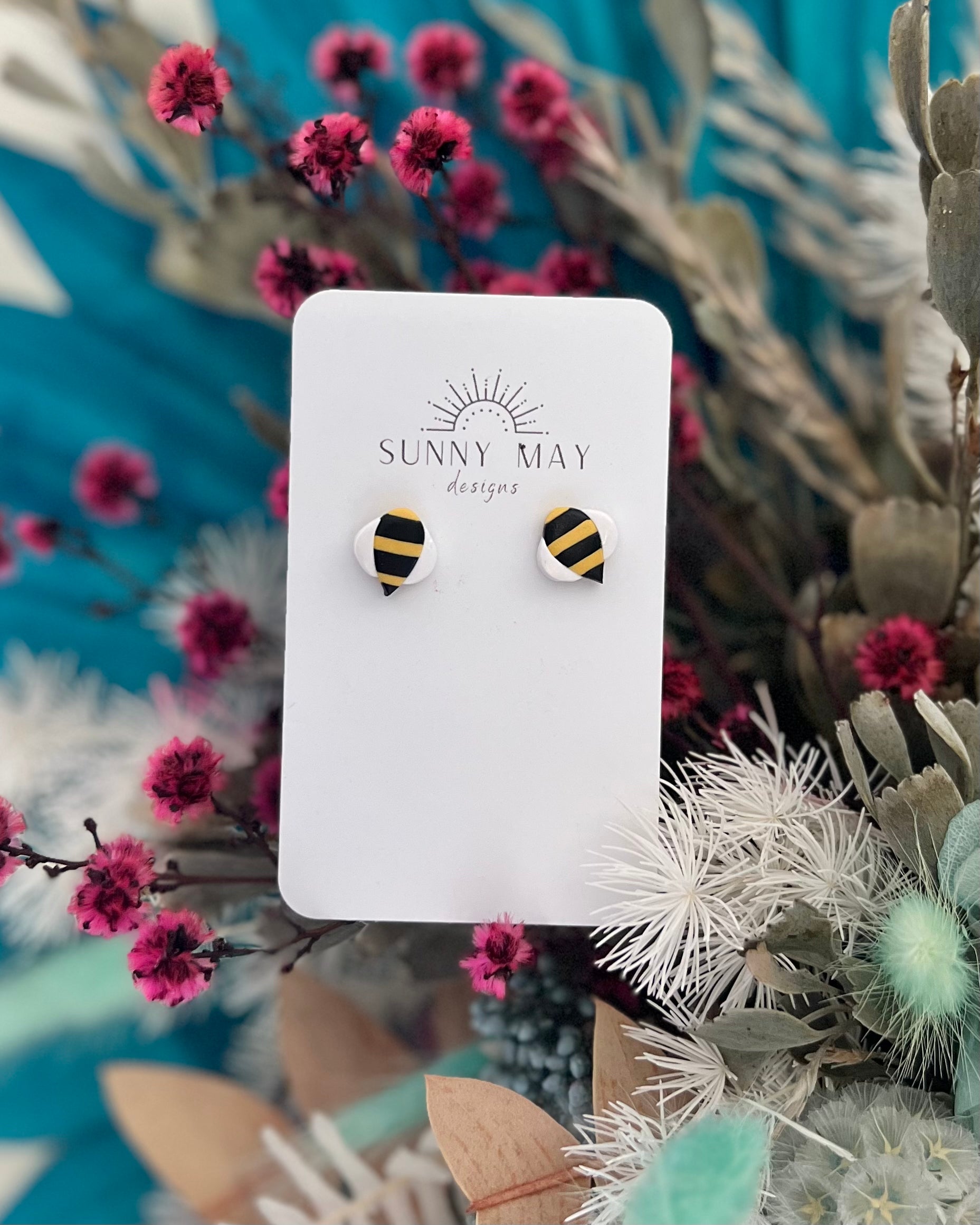 **NEW** Sunny May Earrings In The Garden: 
Spring is here! Each of these little critters are handmade in Perth WA by Sunny May Designs
Findings are surgical steel, with posts secured using resin for incredib - Ciao Bella Dresses