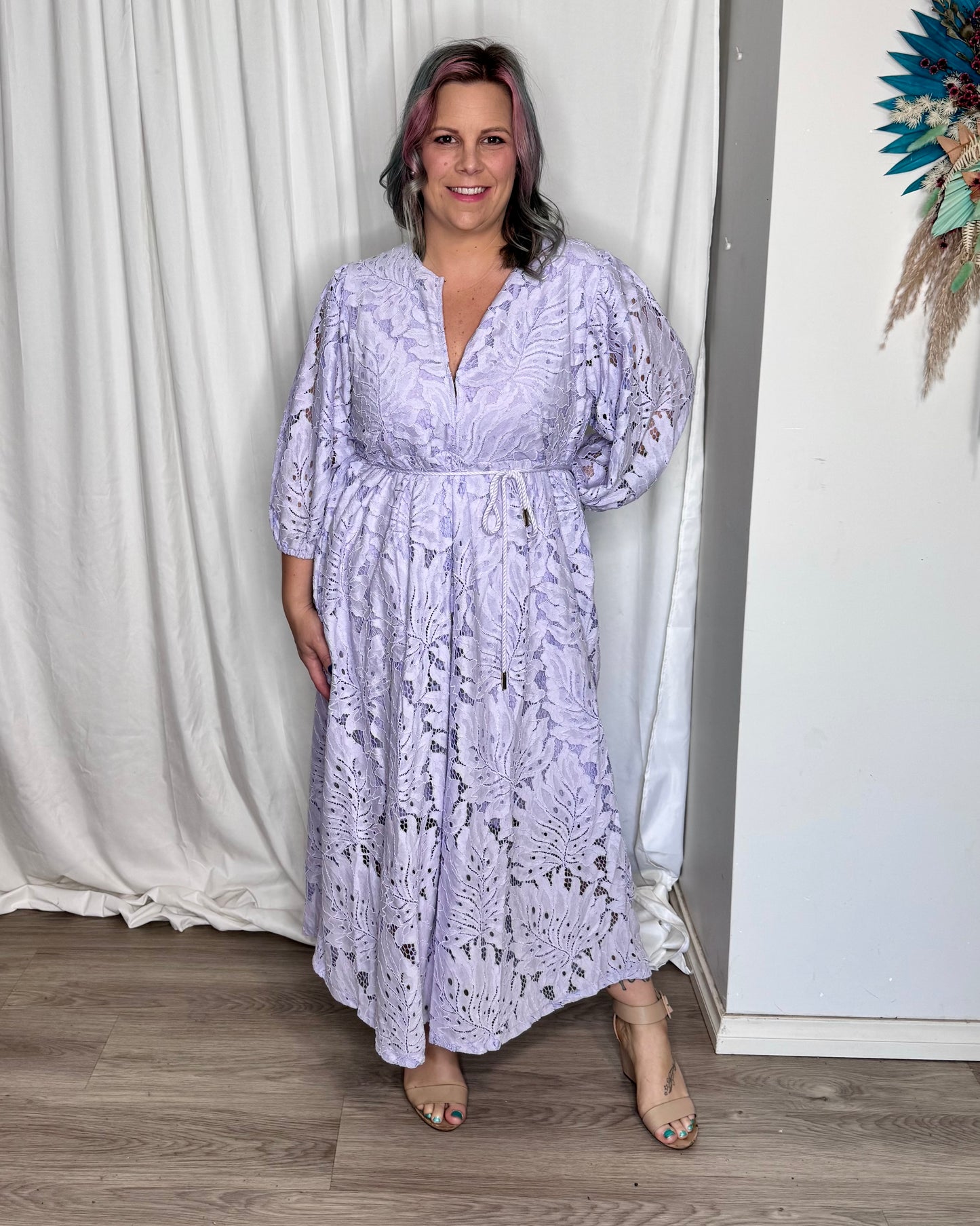 Hilde Lace Dress - Lilac