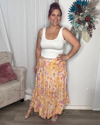 **NEW** Katie Stretch Crop Top: 
 * Fitted sleeveless crop top 
 * Buttery soft fabric with lots of stretch 
 * Wide coverage for bra straps 
 * Length: 46cm 
 * 90% cotton, 10% elastane  - Ciao Bella Dresses 