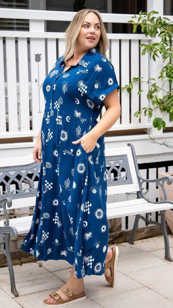 Elsie Dress - Blue Paradise