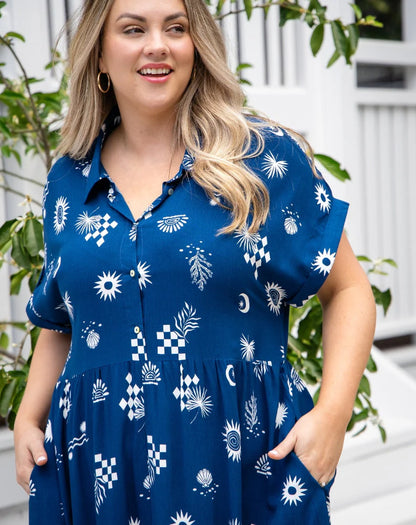 Elsie Dress - Blue Paradise