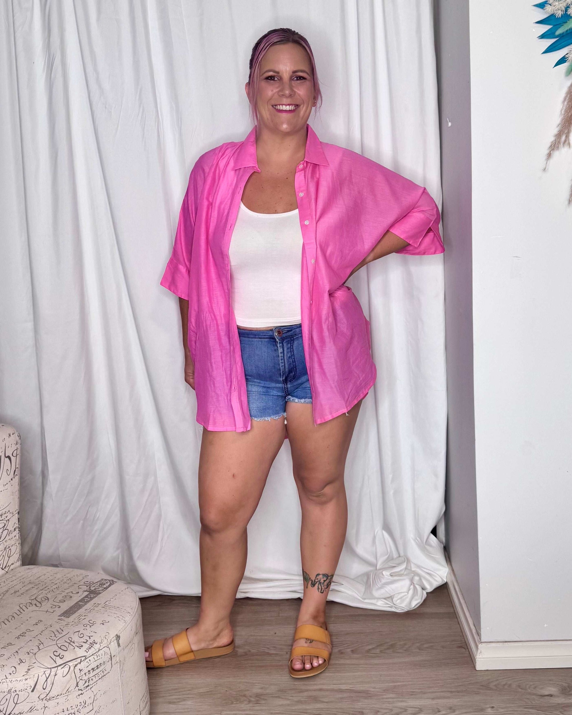 Noosa Shirt - Baby Pink