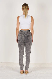 Bianca Slim Stretch Jeans - Grey Stone Wash