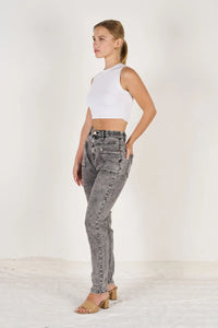 Bianca Slim Stretch Jeans - Grey Stone Wash
