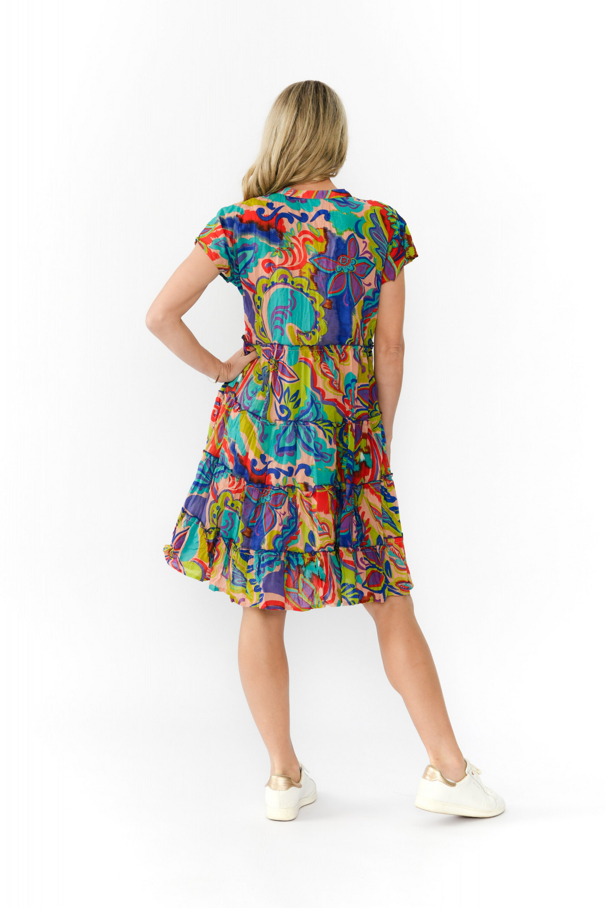 Leela V-Neck Dress - Boho Retro