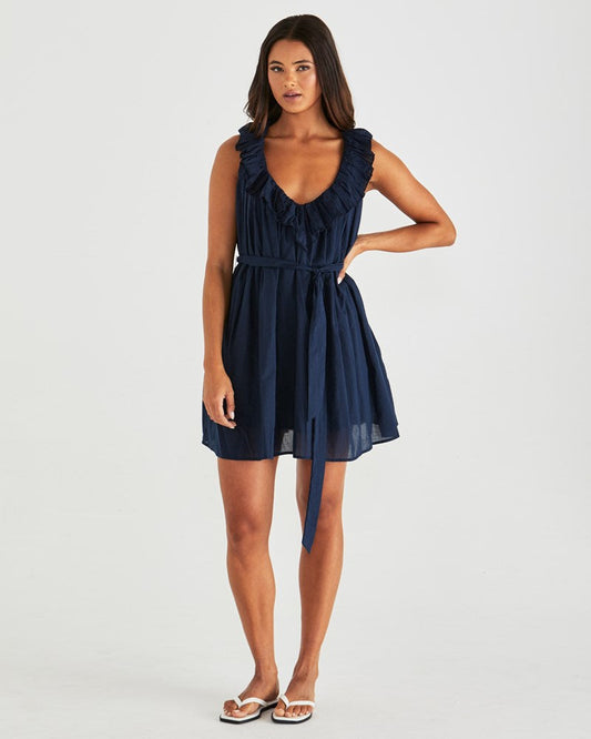 Belen Dress - Navy