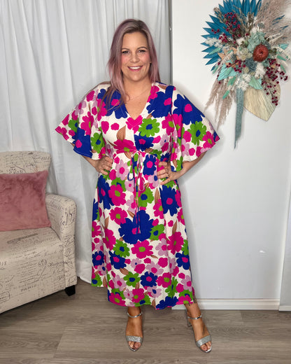 **NEW** Debby Dress: Bring on the summer social season because our new Debby Dress is sensational! Flowing, flattering to the figure and featuring our vibrant new floral print. Style cas - Ciao Bella Dresses 
