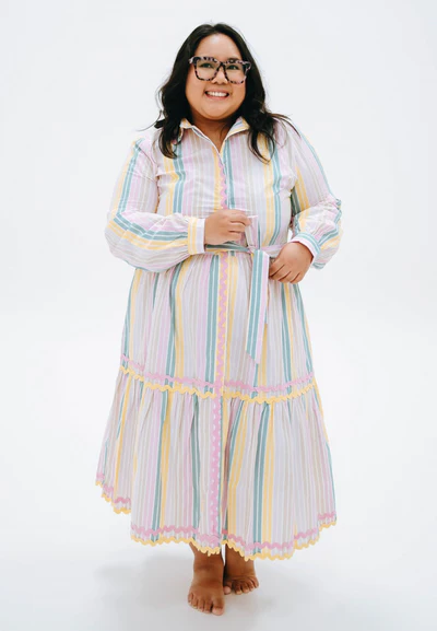 Gelato Striped Button Down Dress