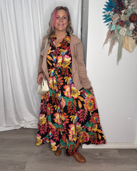 Bianka Dress - Black Tropics