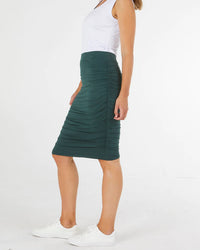 Nadia Skirt - Black | Betty Basics | Sleek, a little bit sexy and totally effortless, this pencil midi skirt is perfect to wear from day to night. Featuring flattering ruching and made with a double lay