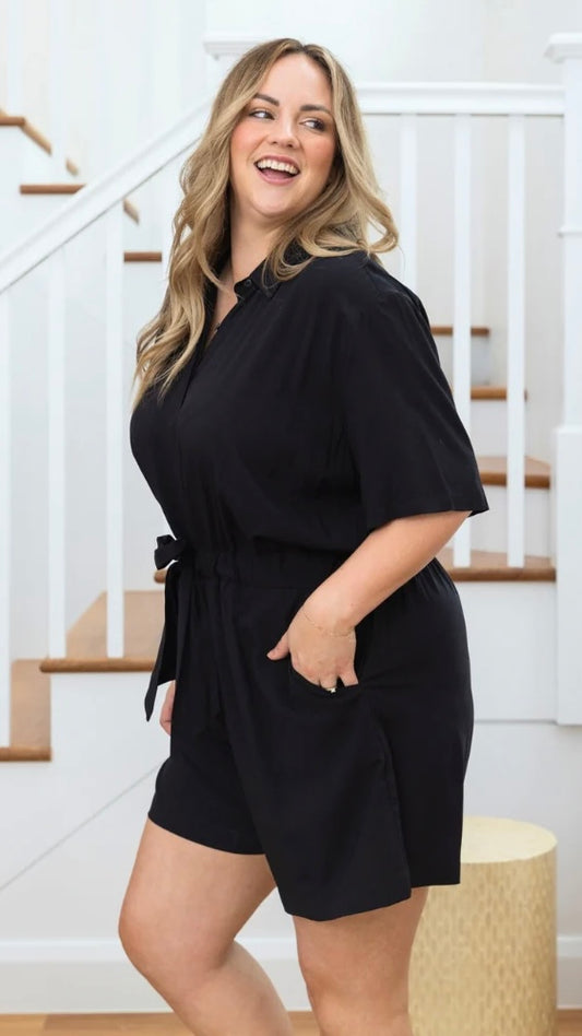 Leah Playsuit - Black