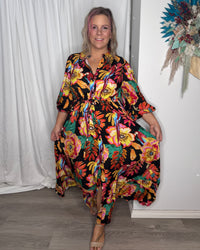 Bianka Dress - Black Tropics