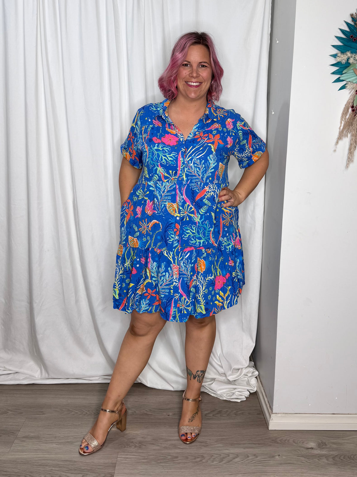Sherry Shirt Dress - Reef