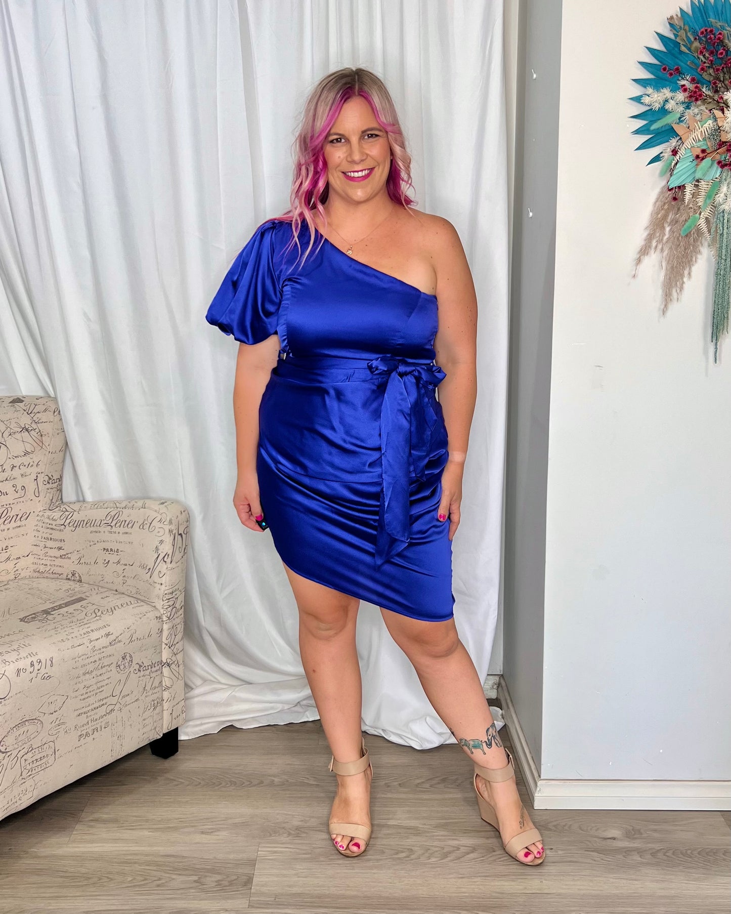 *NEW* Pascal One Shoulder Dress: The Pascal Dress is the perfect dress for classic elegance with a shorter hemline for a cocktail feel. A stunning piece for dancing the night away, celebrating love  - Ciao Bella Dresses - Sao by Dee