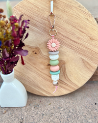 Oto & Iti Keyring | Oto & Iti | Add some personality to your keys or bag with a handmade keyring by Oto &amp; Iti
Features: 

Lobster claw
Silicone beads
Varied designs

Hardware: Varied - gold loo