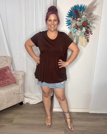 **NEW** Lucy Tee: Talk about cute!! Who said your favourite chuck on and go tee had to be boring? Lucy's got the sweetest shape, hidden pockets (that's right, in a top!) and a necklin - Ciao Bella Dresses 
