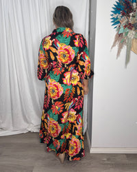 Bianka Dress - Black Tropics